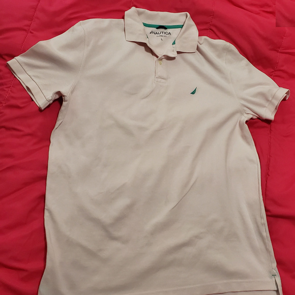 Nautica Mens Light Pink Polo Shirt L - Picture 1 of 7